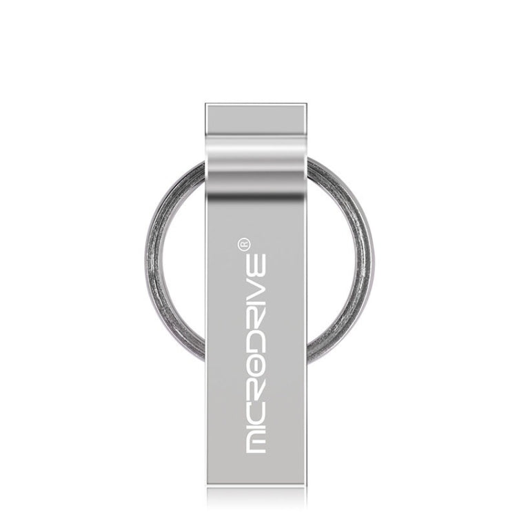 MicroDrive 8GB USB 2.0 Metal Keychain U Disk (Grey)