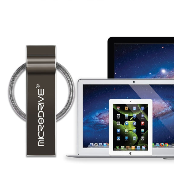 MicroDrive 8GB USB 2.0 Metal Keychain U Disk (Grey)