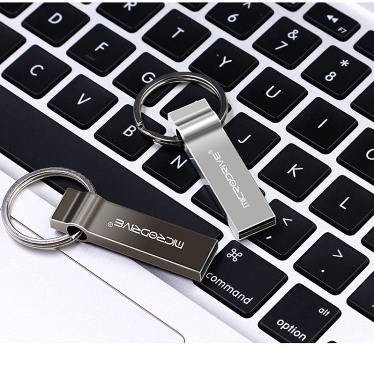 MicroDrive 8GB USB 2.0 Metal Keychain U Disk (Grey)
