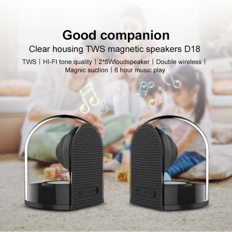 OVEVO True 3D TWS Magnetic Wireless Bluetooth Stereo Surround HiFi Speaker with Full Transparent Home