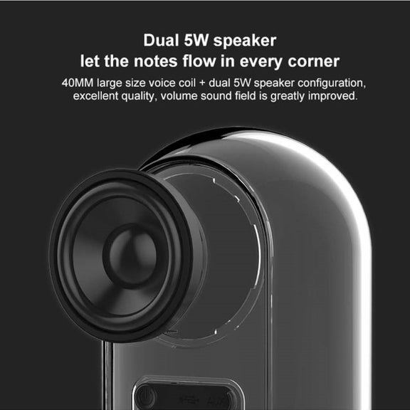 OVEVO True 3D TWS Magnetic Wireless Bluetooth Stereo Surround HiFi Speaker with Full Transparent Home