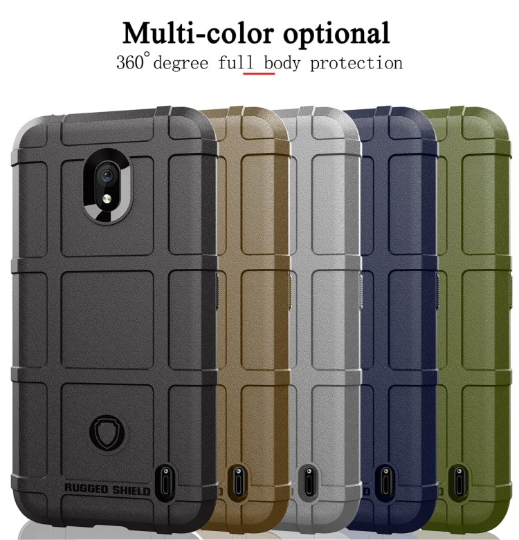 Shockproof Protector Cover Full Coverage Silicone Case for Nokia 2.2 (Black)