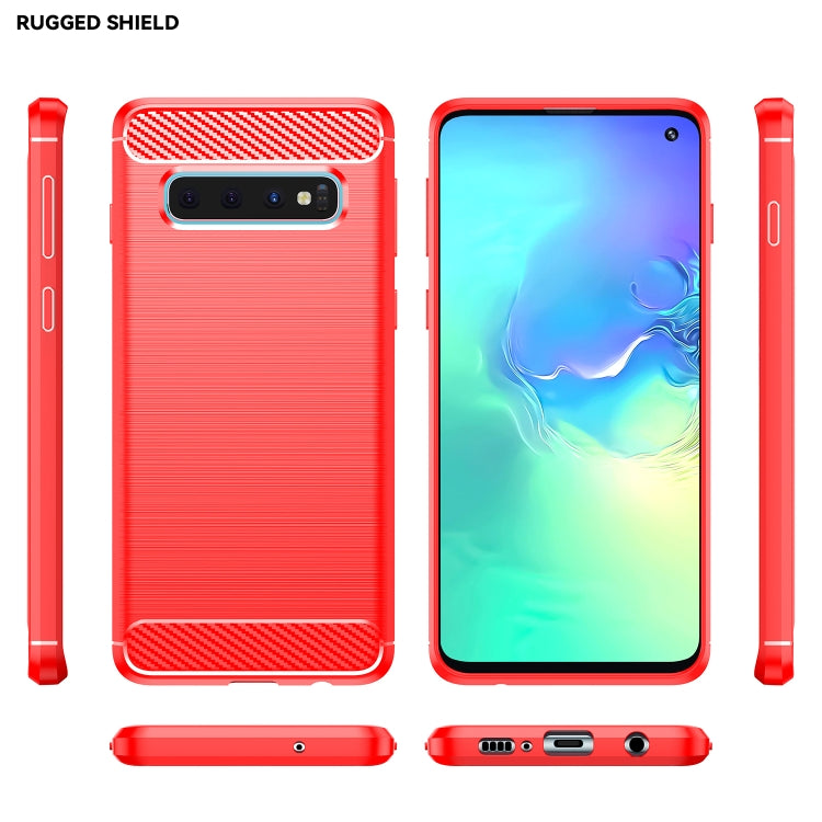 Brushed Texture Carbon Fiber TPU Case for Galaxy S10