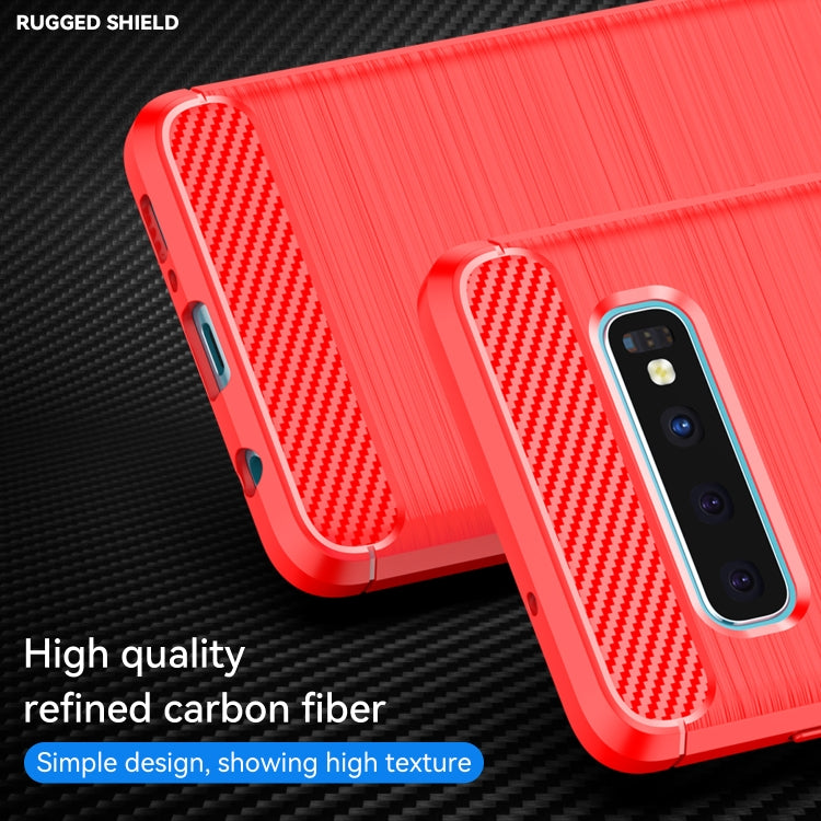 Brushed Texture Carbon Fiber TPU Case for Galaxy S10