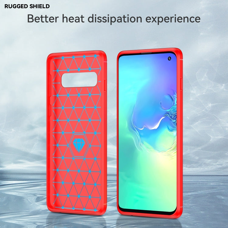 Brushed Texture Carbon Fiber TPU Case for Galaxy S10